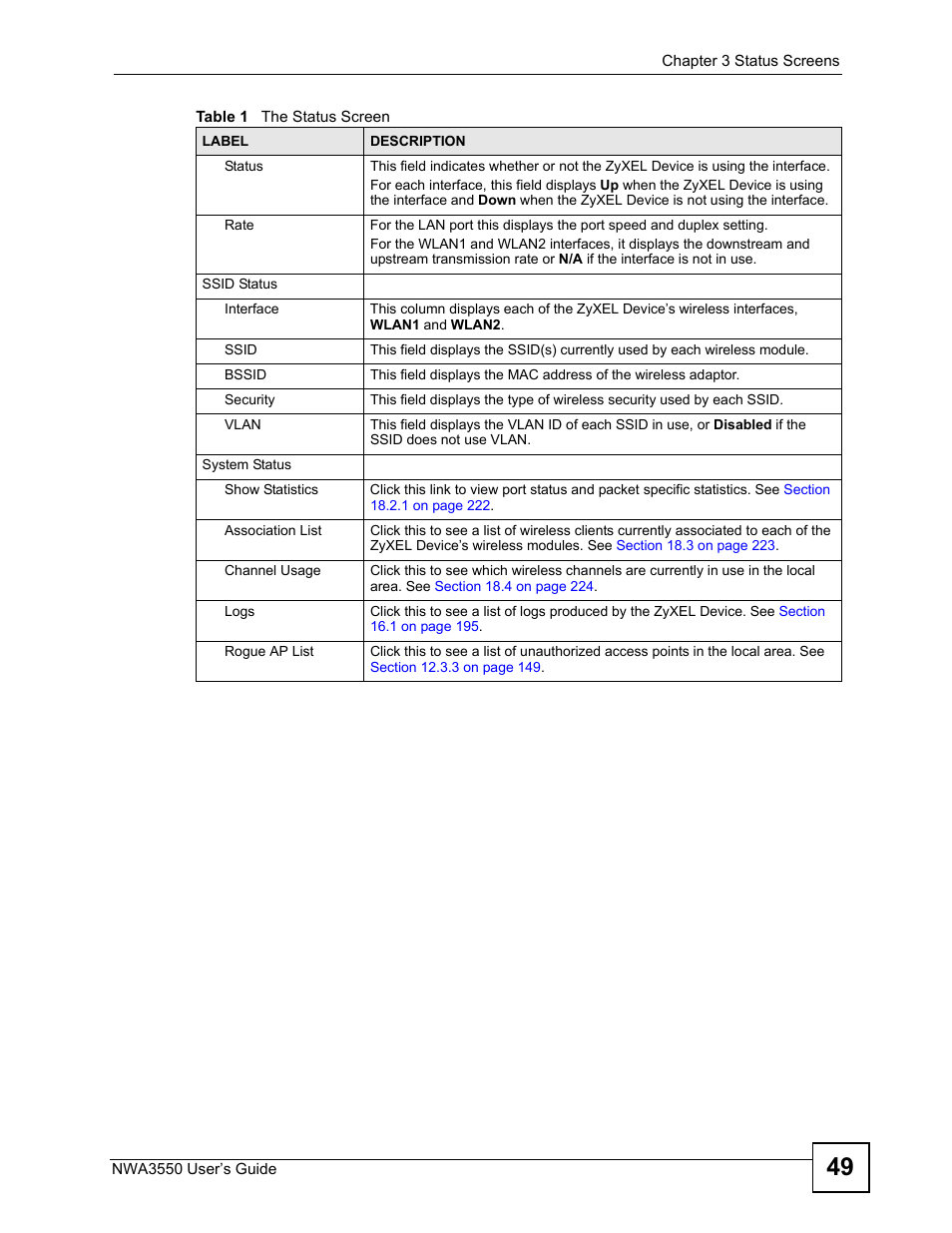 ZyXEL Communications NWA3550 User Manual | Page 49 / 344