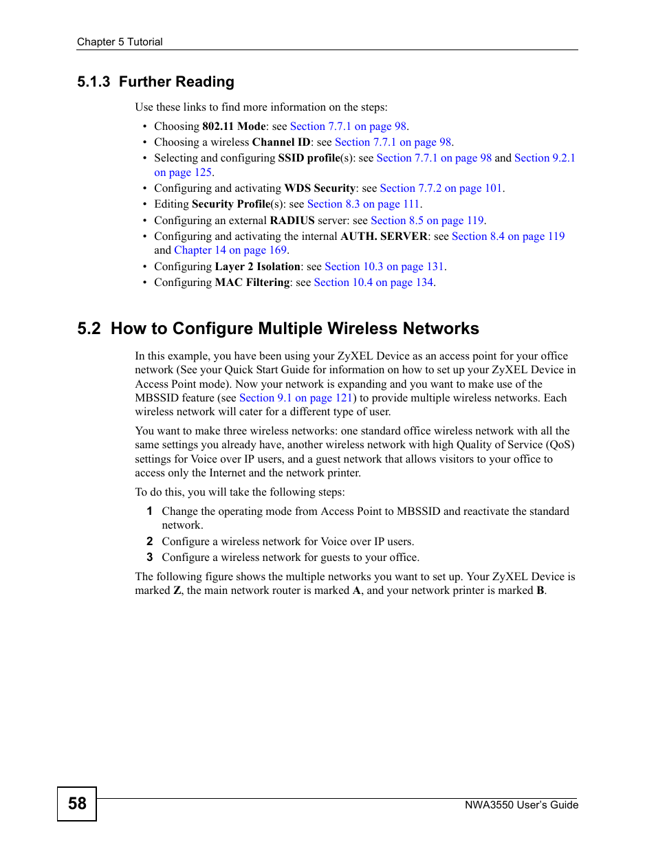 3 further reading, 2 how to configure multiple wireless networks | ZyXEL Communications NWA3550 User Manual | Page 58 / 344