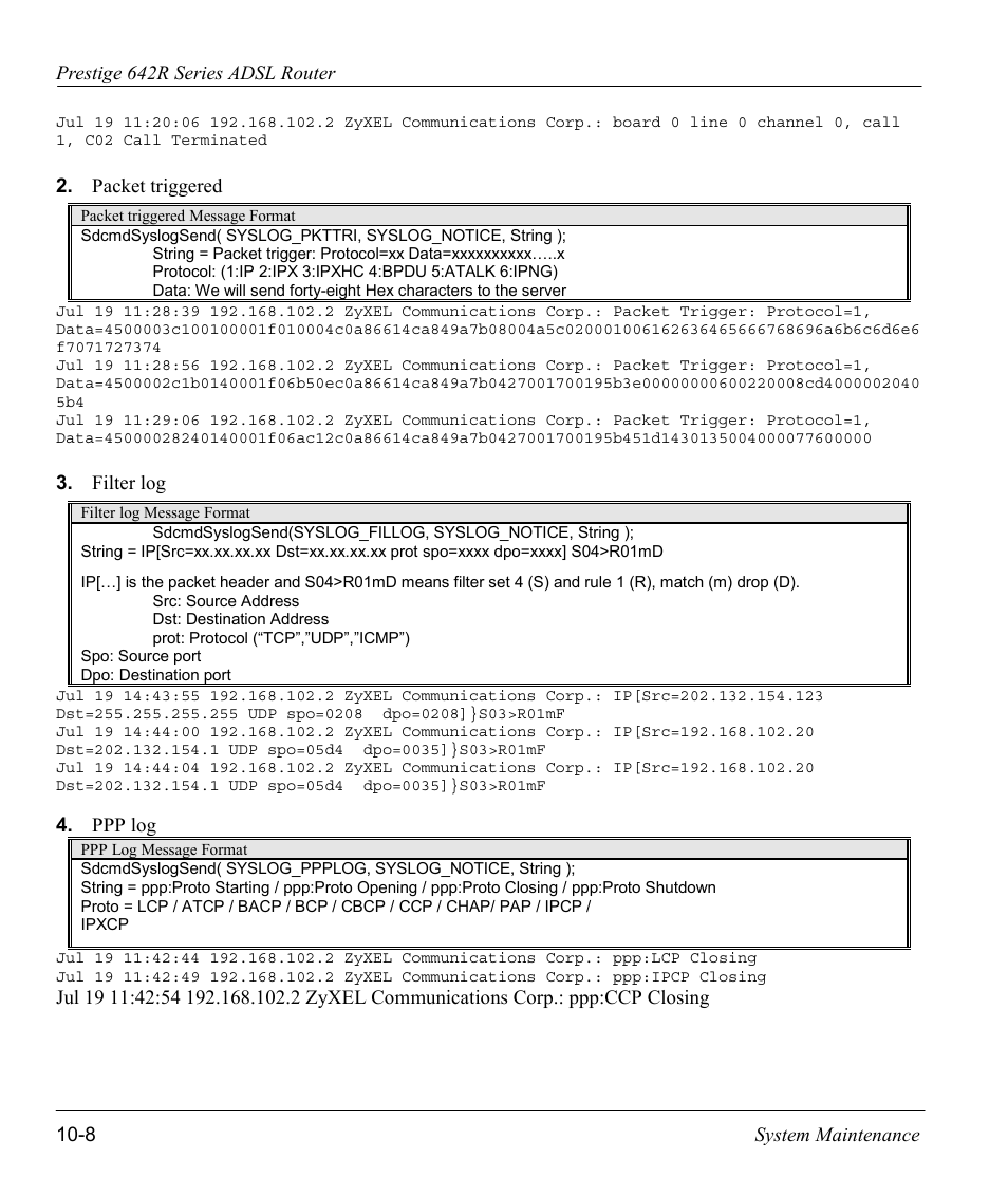 ZyXEL Communications Prestige 642R Series User Manual | Page 128 / 163