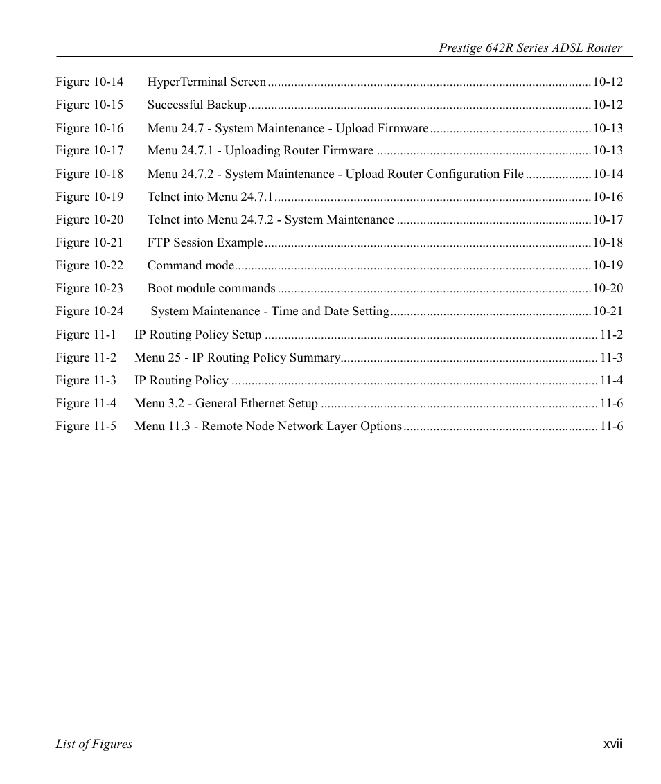 ZyXEL Communications Prestige 642R Series User Manual | Page 17 / 163