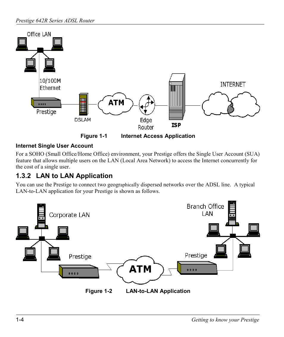 Lan to lan application, 2 lan to lan application | ZyXEL Communications Prestige 642R Series User Manual | Page 31 / 163