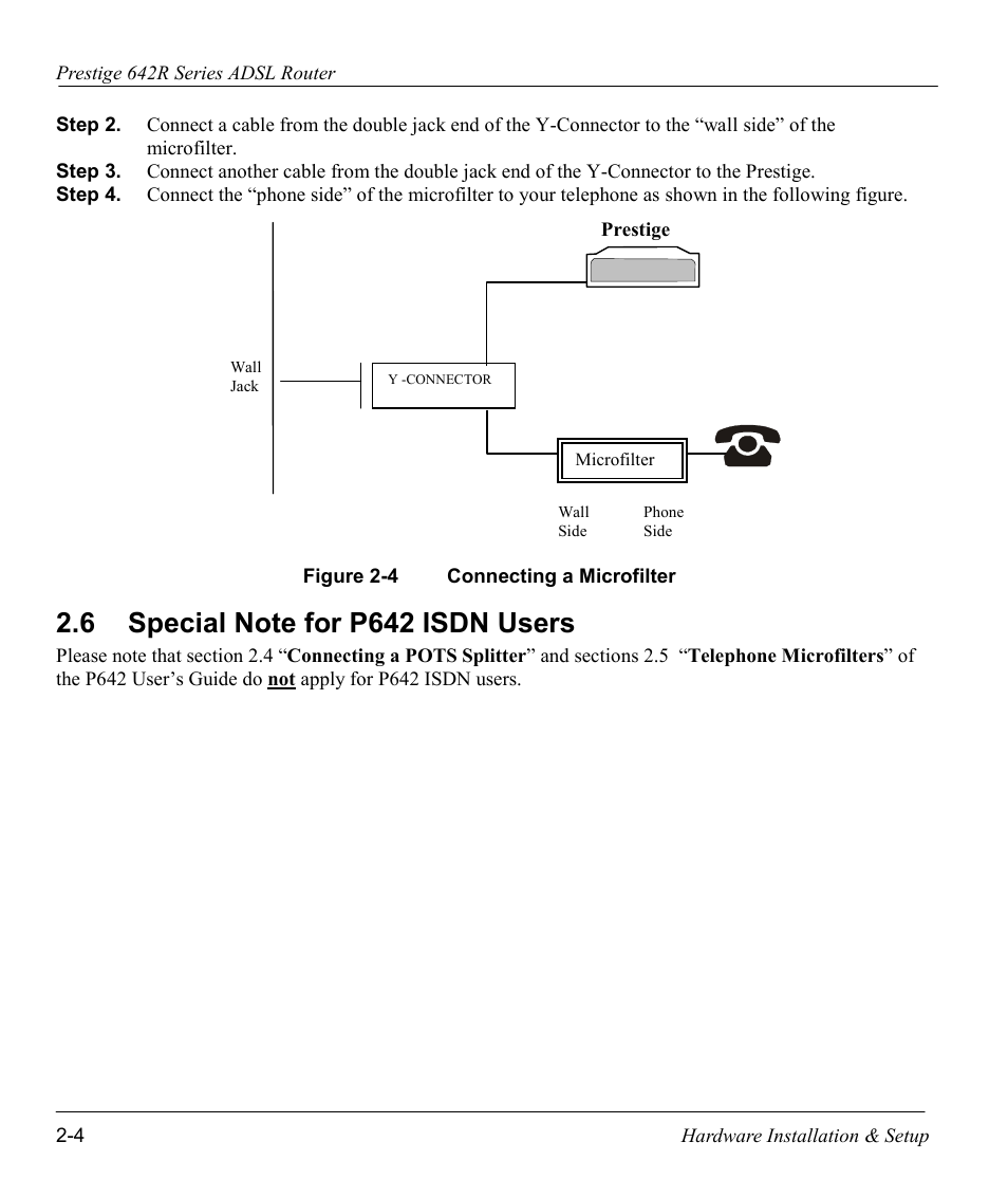 Special note for p642 isdn users | ZyXEL Communications Prestige 642R Series User Manual | Page 35 / 163