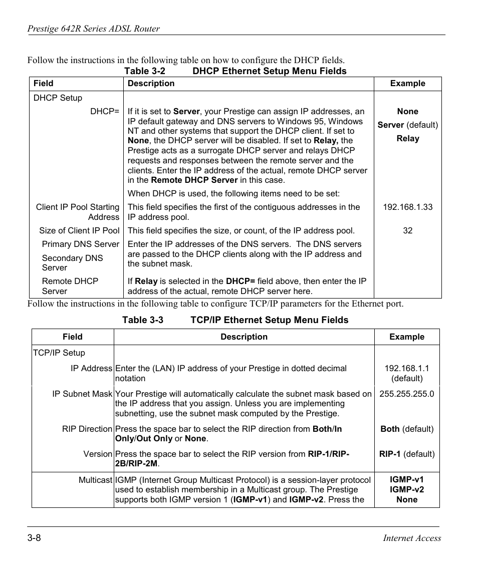 ZyXEL Communications Prestige 642R Series User Manual | Page 51 / 163