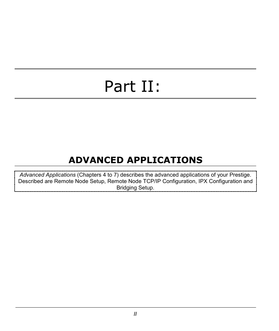 Part ii, Advanced applications | ZyXEL Communications Prestige 642R Series User Manual | Page 61 / 163