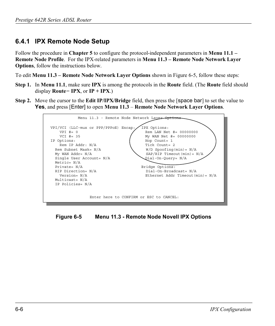 Ipx remote node setup, 1 ipx remote node setup | ZyXEL Communications Prestige 642R Series User Manual | Page 85 / 163