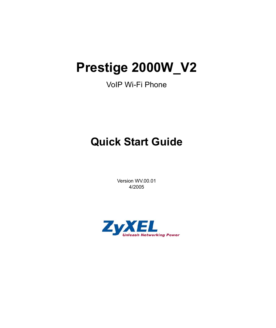 ZyXEL Communications 2000W_V2 User Manual | 19 pages