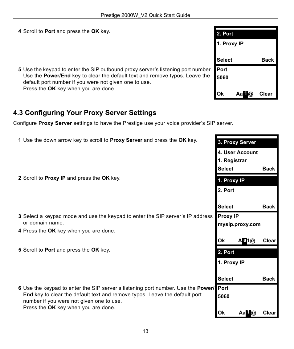3 configuring your proxy server settings | ZyXEL Communications 2000W_V2 User Manual | Page 13 / 19