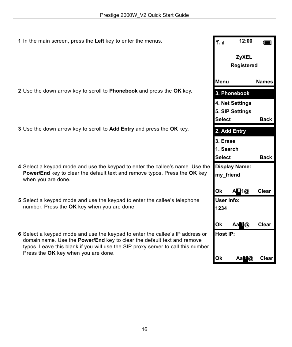ZyXEL Communications 2000W_V2 User Manual | Page 16 / 19