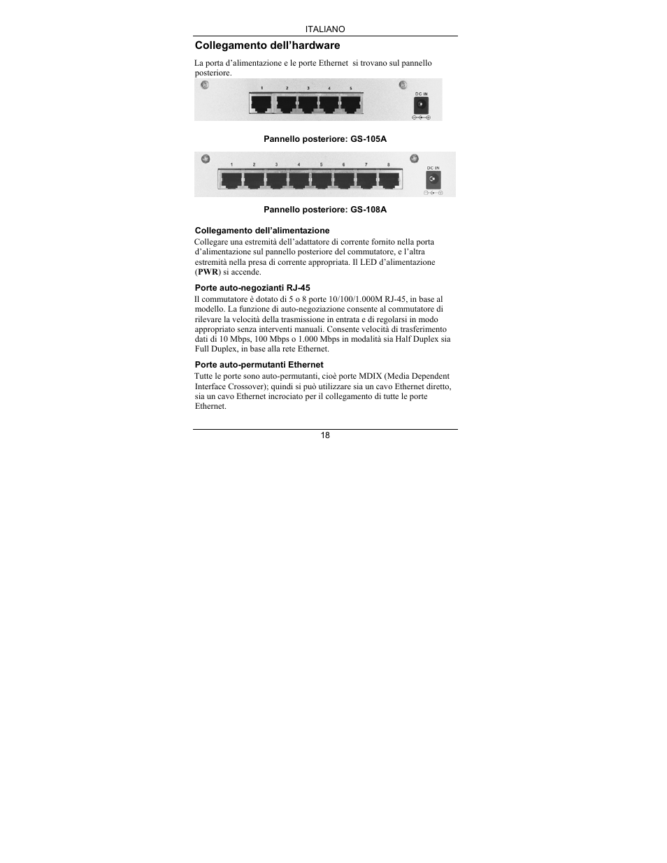 ZyXEL Communications ZyXEL Dimension GS-105A User Manual | Page 24 / 30