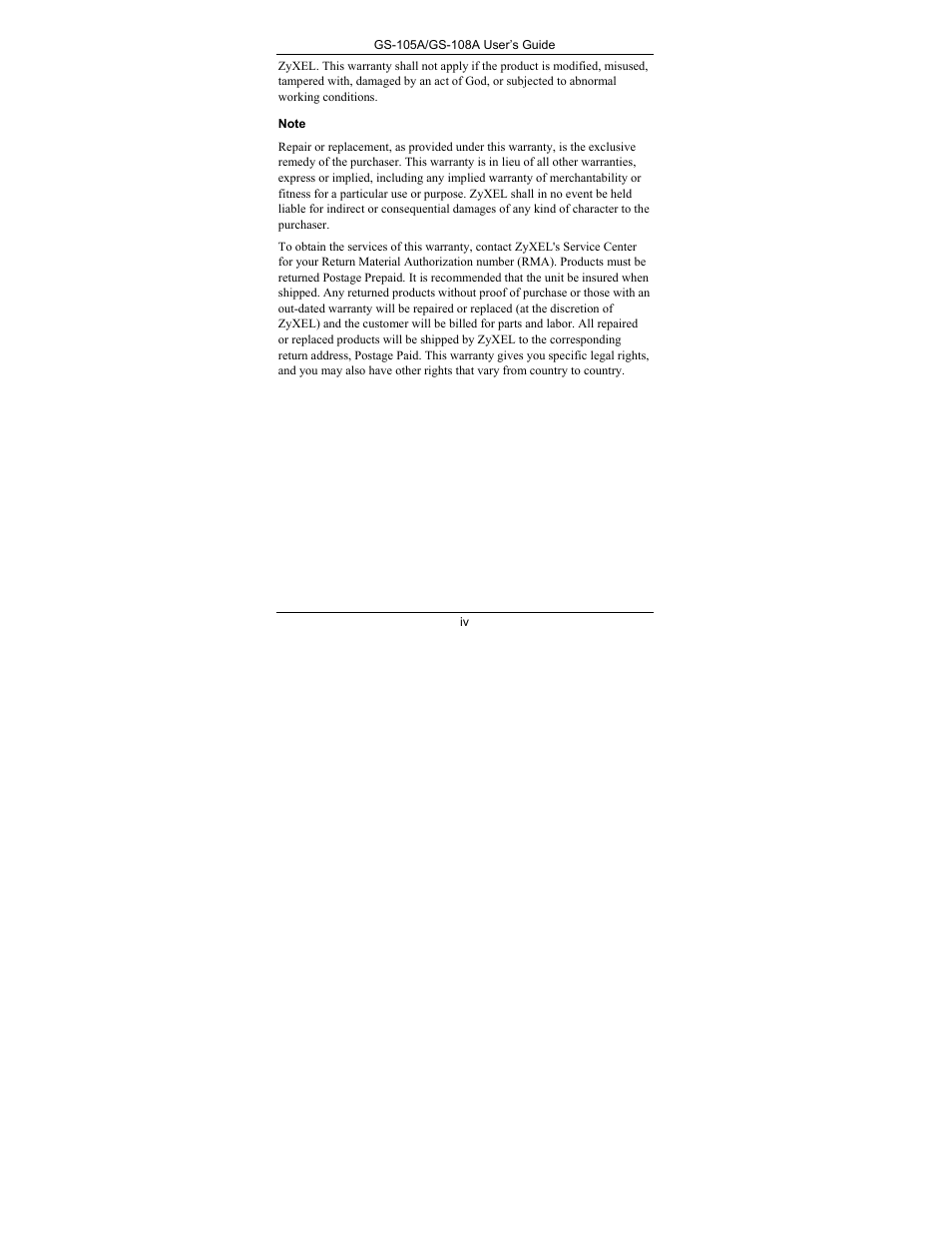 ZyXEL Communications ZyXEL Dimension GS-105A User Manual | Page 4 / 30