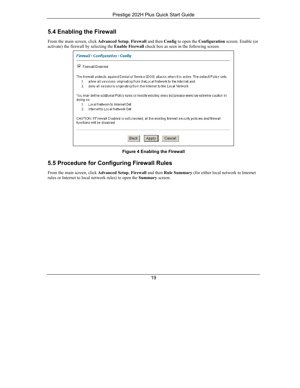 ZyXEL Communications ISDN Internet Access Router 202H Plus User Manual | Page 19 / 24