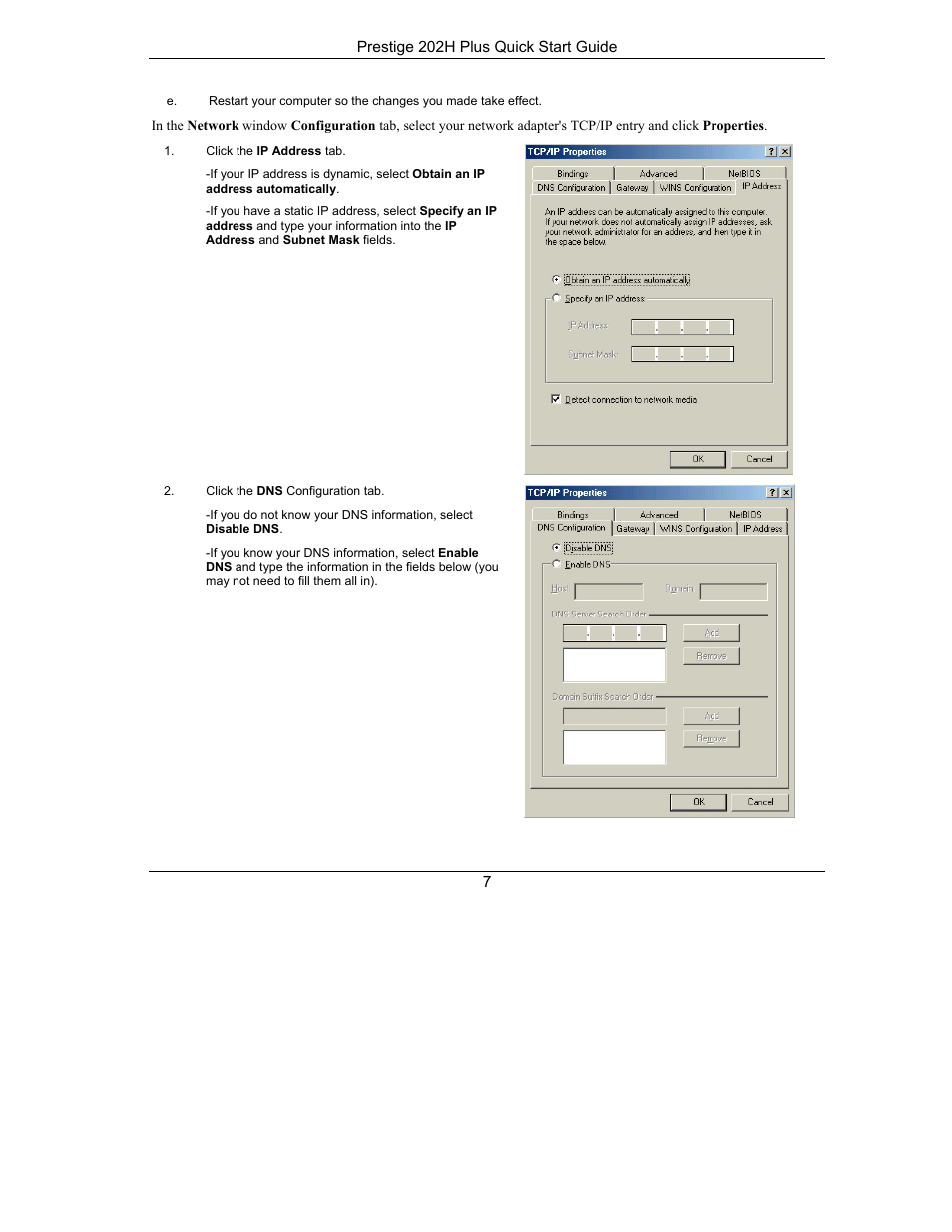 ZyXEL Communications ISDN Internet Access Router 202H Plus User Manual | Page 7 / 24