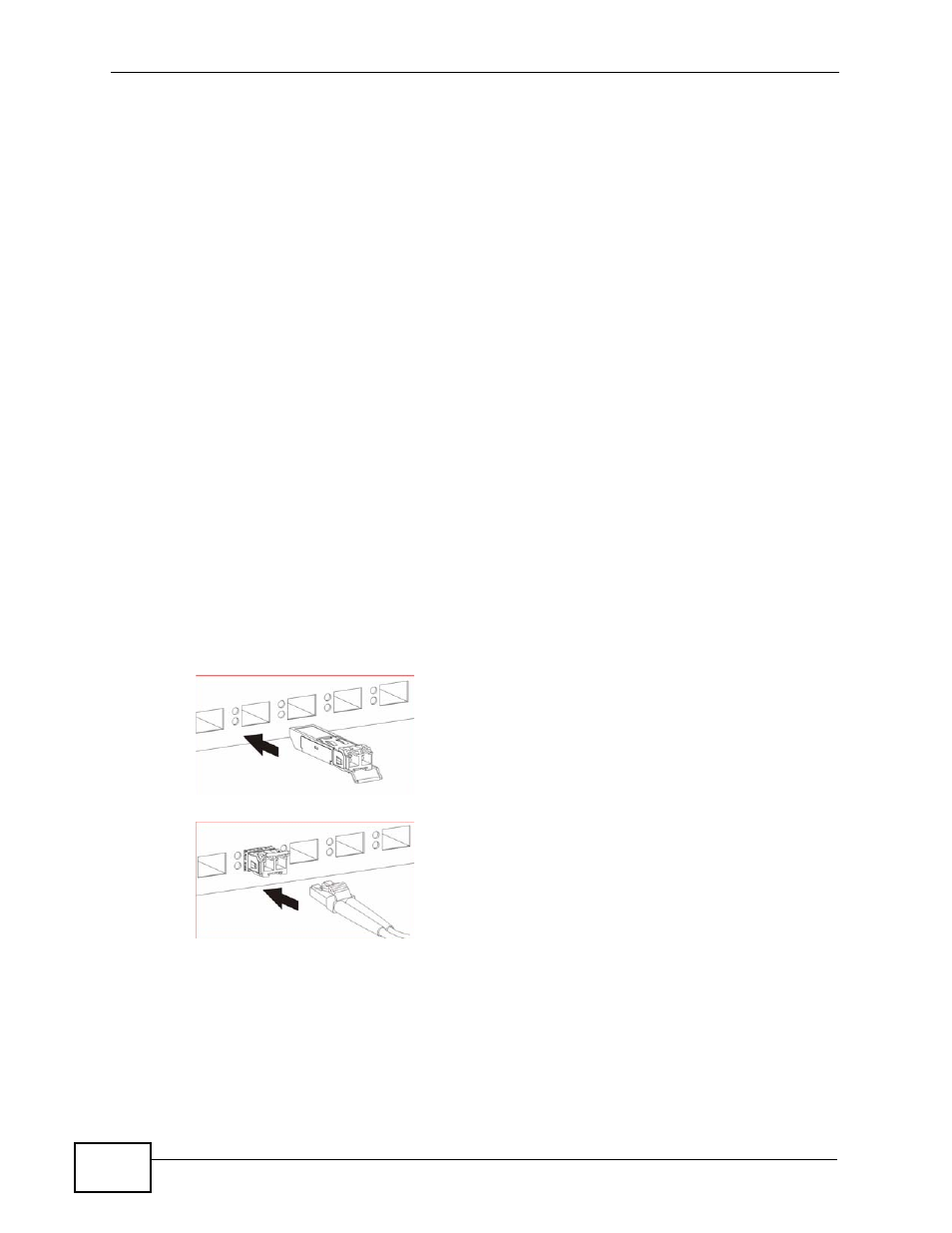 1 transceiver installation, 2 transceiver removal | ZyXEL Communications MES-2110 User Manual | Page 32 / 232
