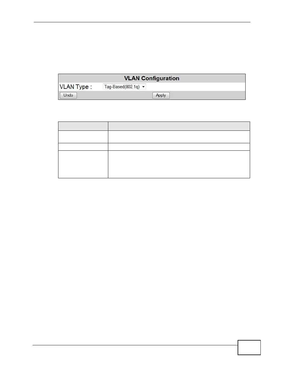 3 the vlan type screen, 4 the port-based vlan screen | ZyXEL Communications MES-2110 User Manual | Page 99 / 232