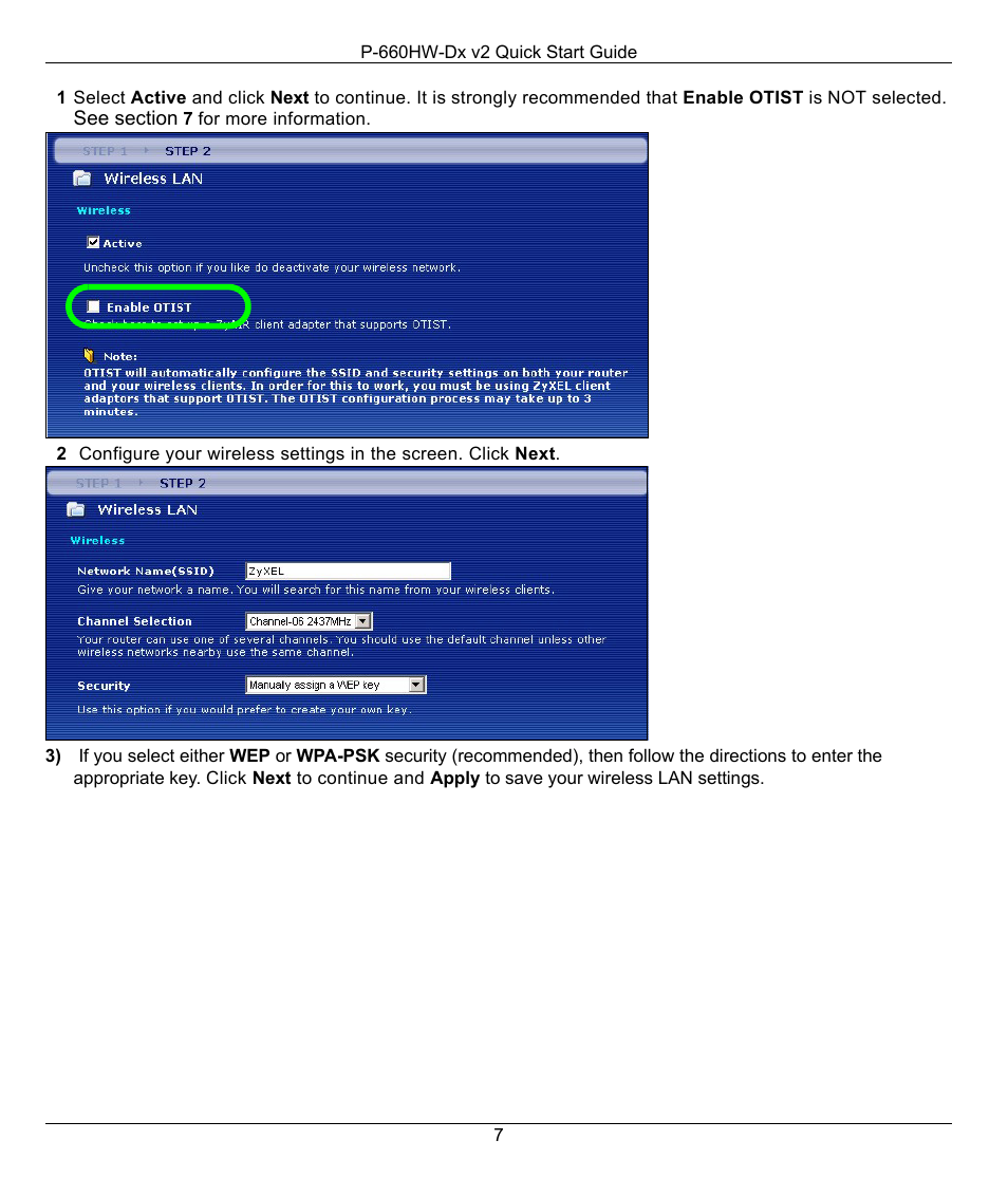 ZyXEL Communications P-660HW-Dx v2 User Manual | Page 7 / 11