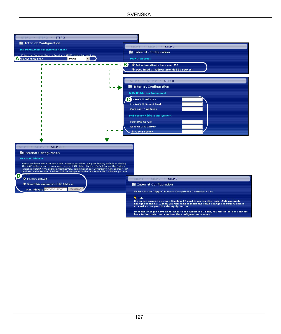 ZyXEL Communications 802.11g Wireless Firewall Router 1-P-320W User Manual | Page 127 / 150