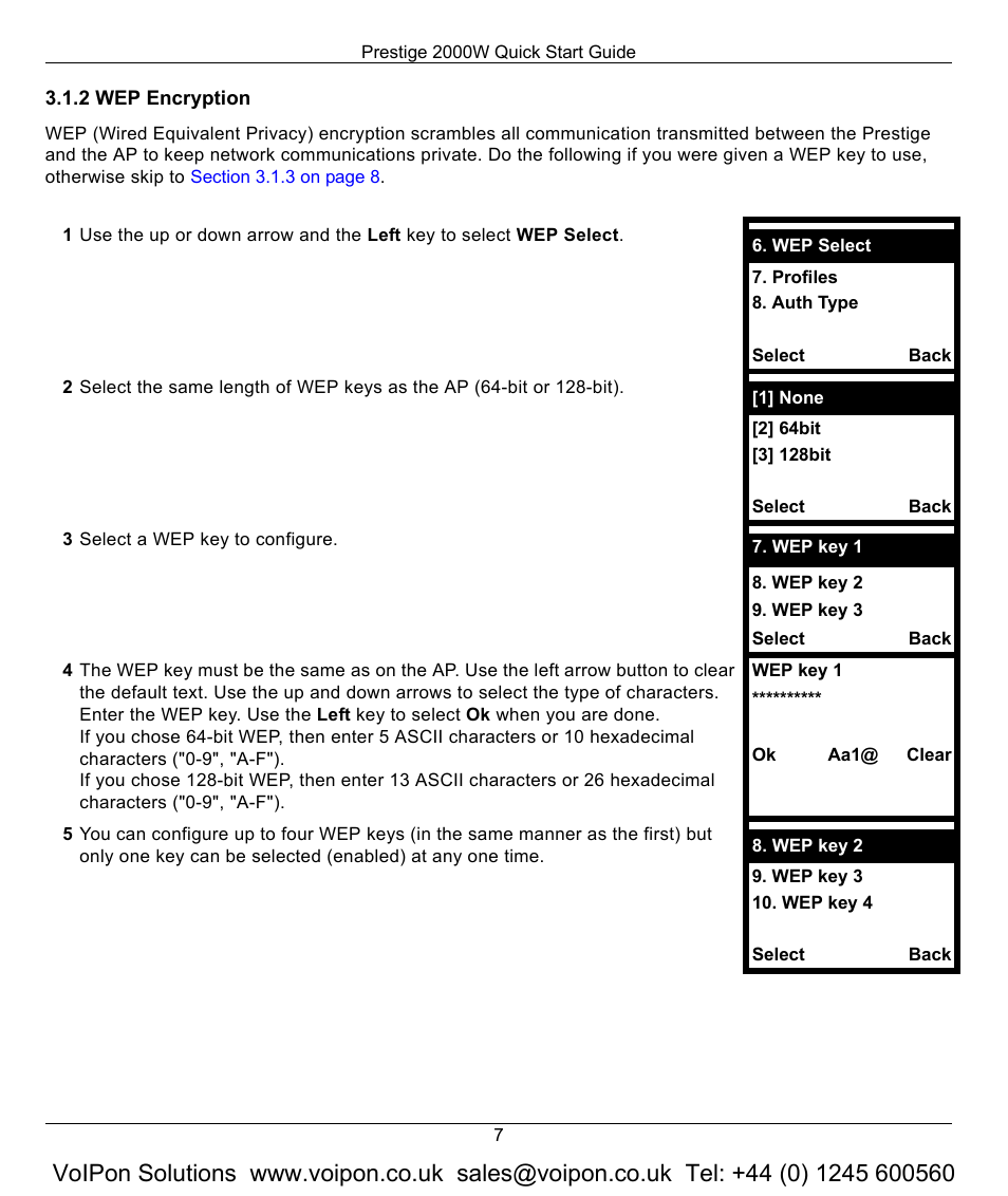 2 wep encryption | ZyXEL Communications 2000W User Manual | Page 7 / 21