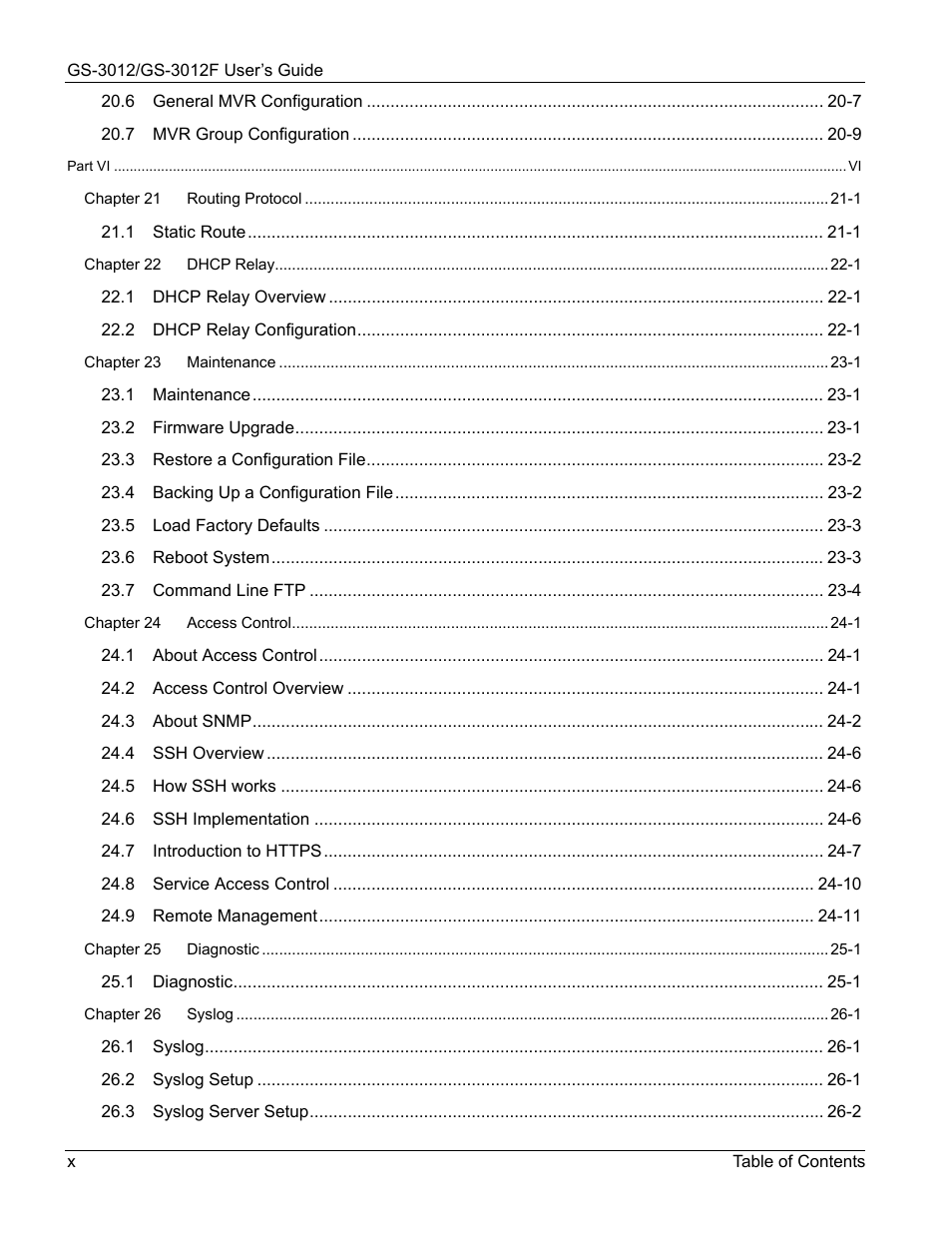 ZyXEL Communications ZyXEL Dimension GS-3012 User Manual | Page 10 / 259