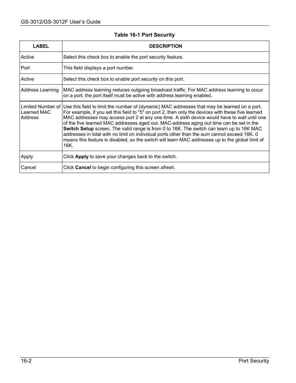 ZyXEL Communications ZyXEL Dimension GS-3012 User Manual | Page 124 / 259