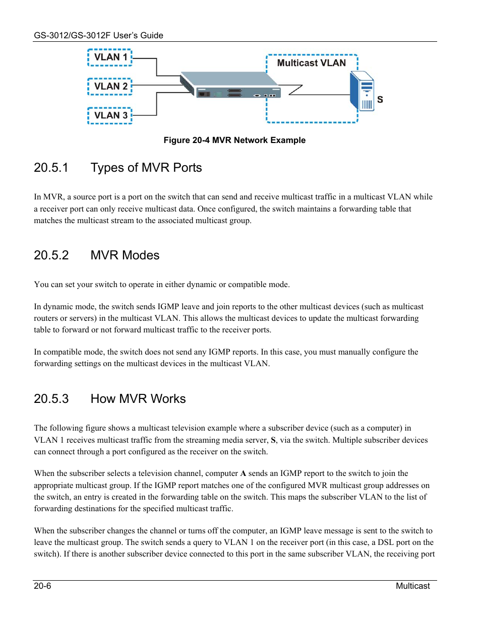 1 types of mvr ports, 2 mvr modes, 3 how mvr works | ZyXEL Communications ZyXEL Dimension GS-3012 User Manual | Page 146 / 259