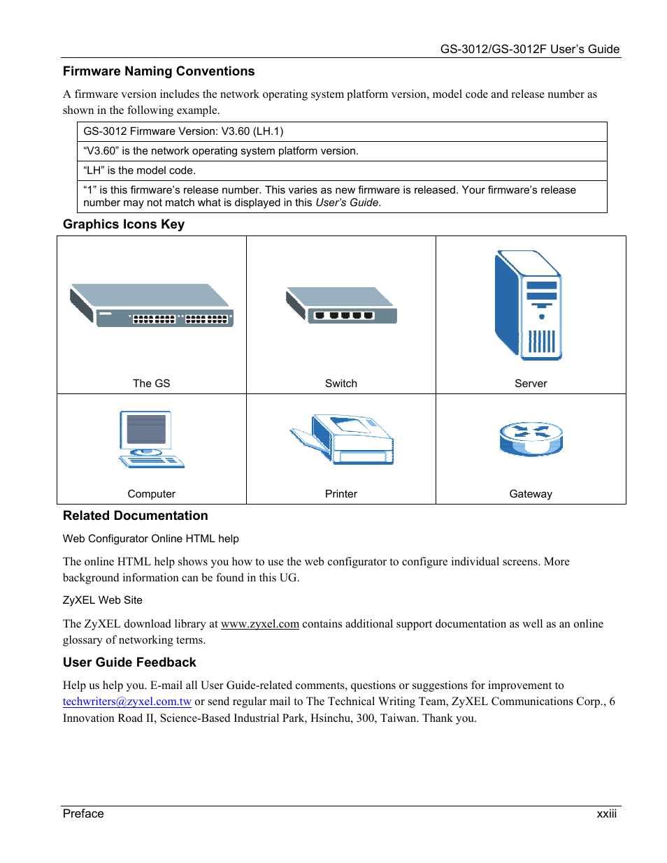 ZyXEL Communications ZyXEL Dimension GS-3012 User Manual | Page 23 / 259
