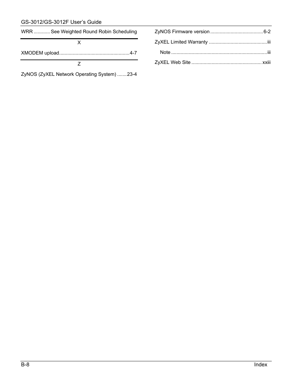 ZyXEL Communications ZyXEL Dimension GS-3012 User Manual | Page 259 / 259