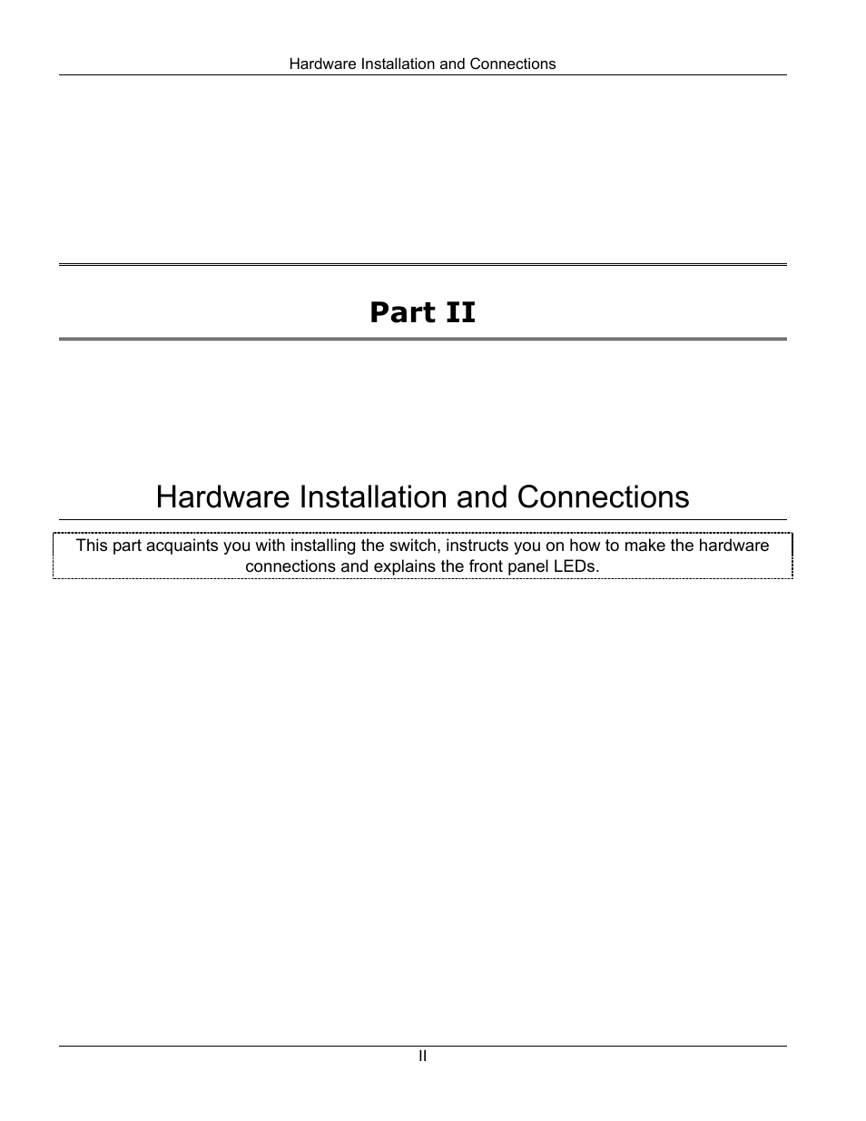 Part2, Hardware installation and connections, Part ii | ZyXEL Communications ZyXEL Dimension GS-3012 User Manual | Page 33 / 259