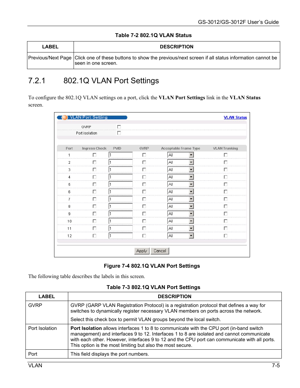 ZyXEL Communications ZyXEL Dimension GS-3012 User Manual | Page 85 / 259