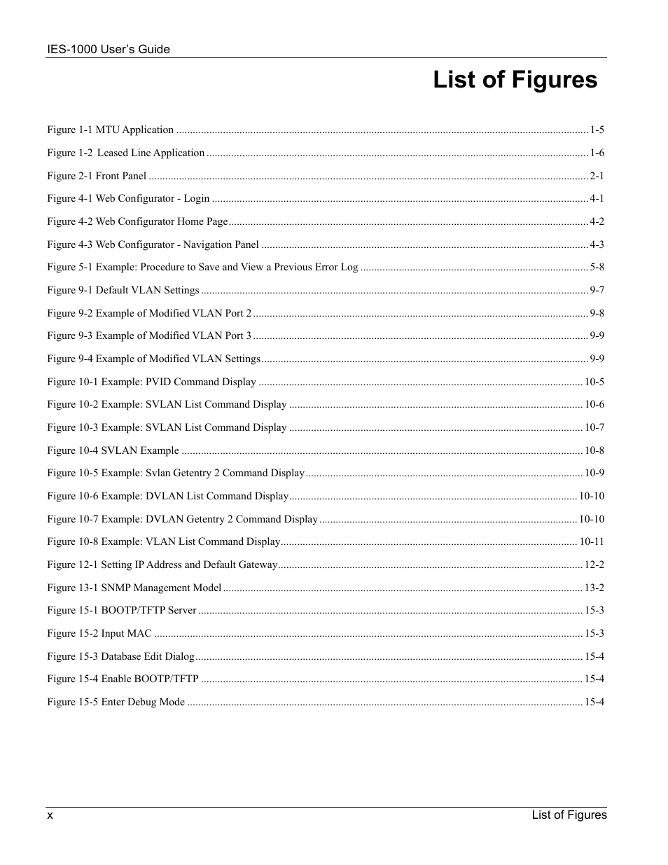 List of figures | ZyXEL Communications ZyXEL DMA 1000 User Manual | Page 10 / 120