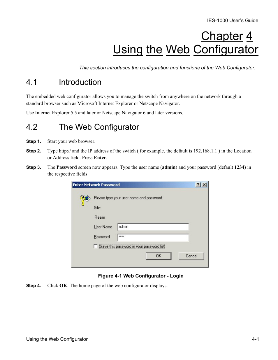 Using the web configurator, Introduction, The web configurator | Chapter 4 using the web configurator, 1 introduction, 2 the web configurator | ZyXEL Communications ZyXEL DMA 1000 User Manual | Page 27 / 120