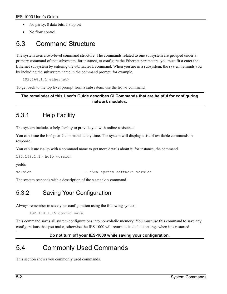 Command structure, Commonly used commands, 3 command structure | 4 commonly used commands, 1 help facility, 2 saving your configuration | ZyXEL Communications ZyXEL DMA 1000 User Manual | Page 32 / 120