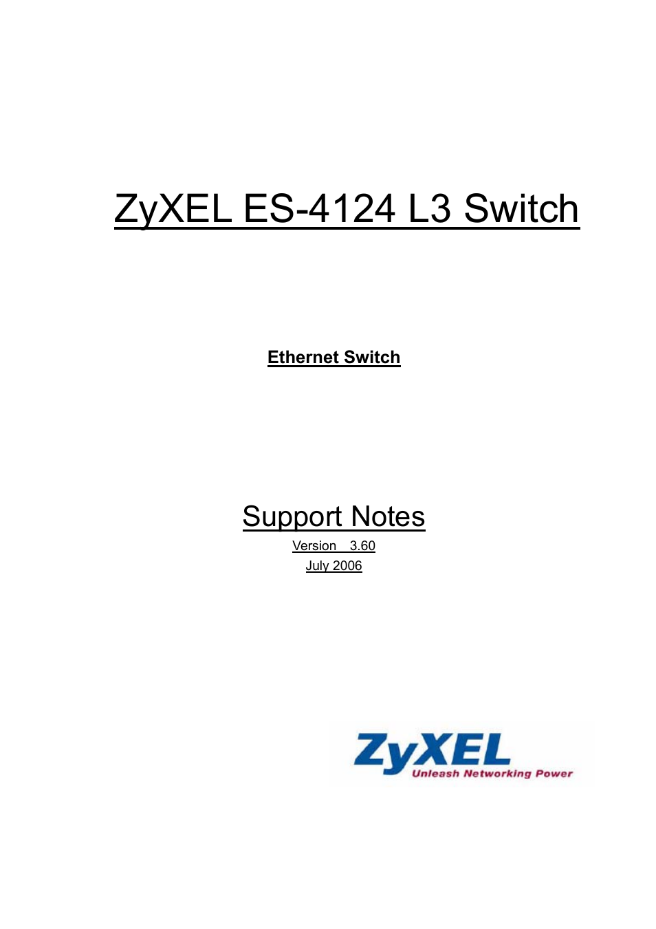 ZyXEL Communications ZyXEL Dimension ES-4124 User Manual | 135 pages