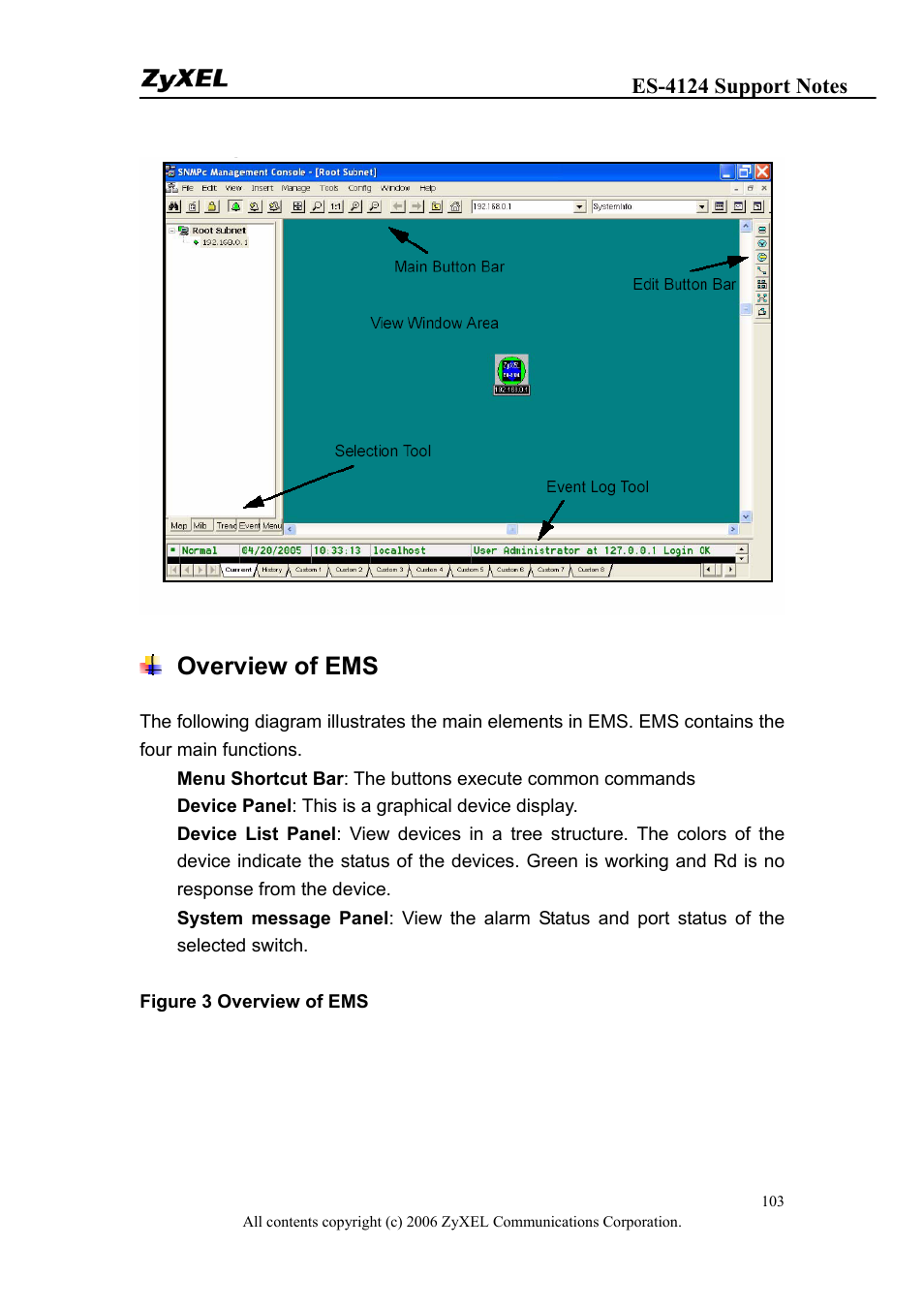Overview of ems | ZyXEL Communications ZyXEL Dimension ES-4124 User Manual | Page 103 / 135