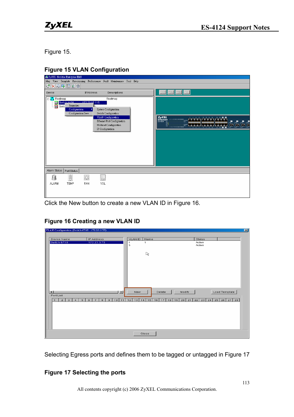 ZyXEL Communications ZyXEL Dimension ES-4124 User Manual | Page 113 / 135