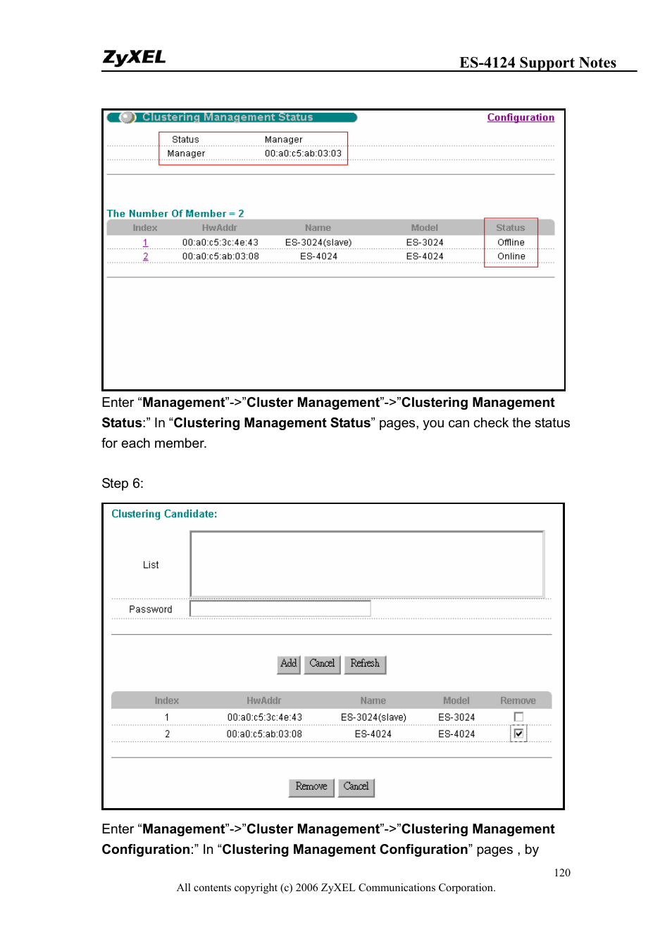 ZyXEL Communications ZyXEL Dimension ES-4124 User Manual | Page 120 / 135