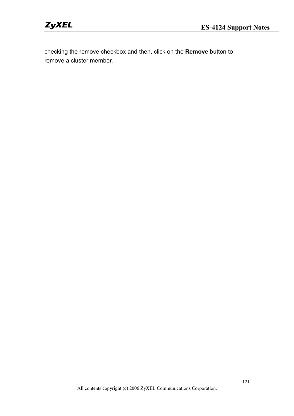 ZyXEL Communications ZyXEL Dimension ES-4124 User Manual | Page 121 / 135