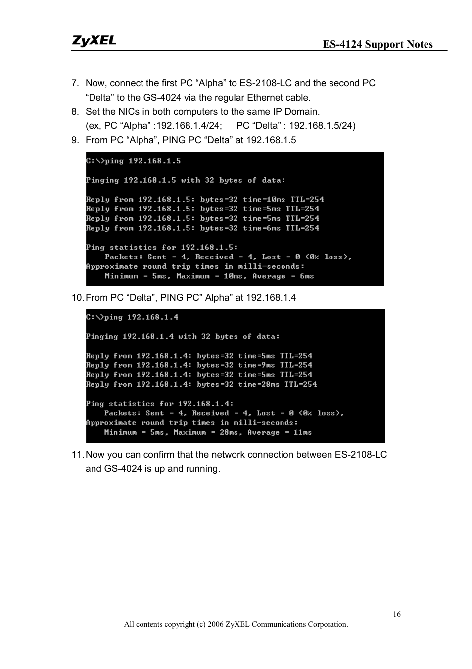 ZyXEL Communications ZyXEL Dimension ES-4124 User Manual | Page 16 / 135