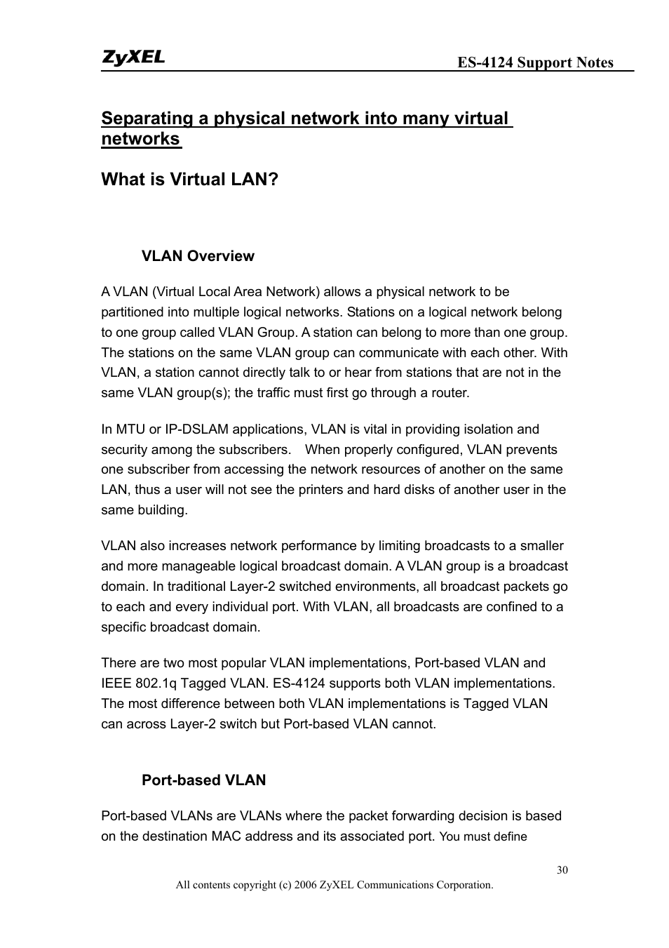 ZyXEL Communications ZyXEL Dimension ES-4124 User Manual | Page 30 / 135