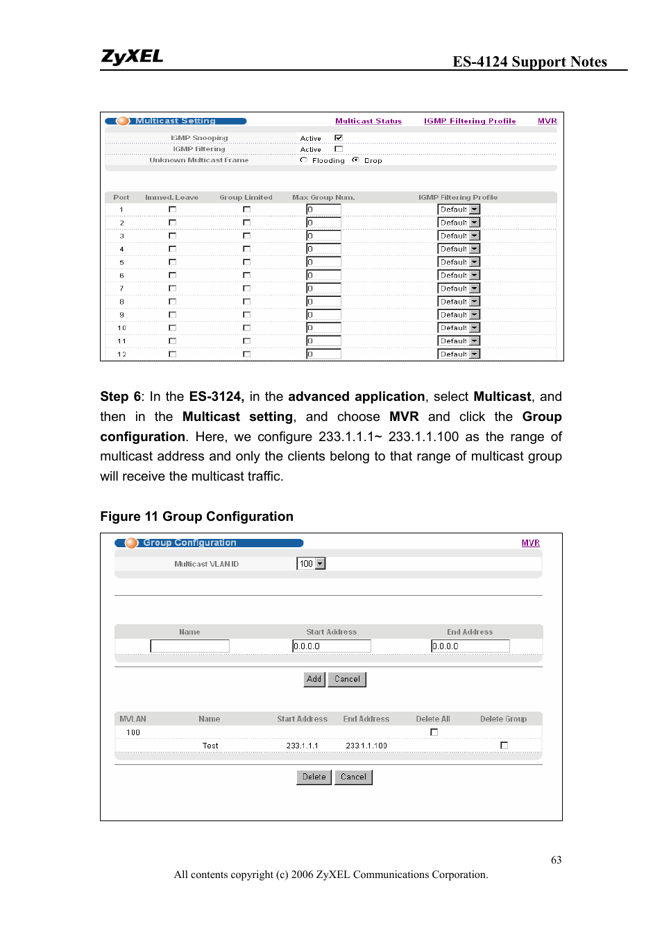 ZyXEL Communications ZyXEL Dimension ES-4124 User Manual | Page 63 / 135