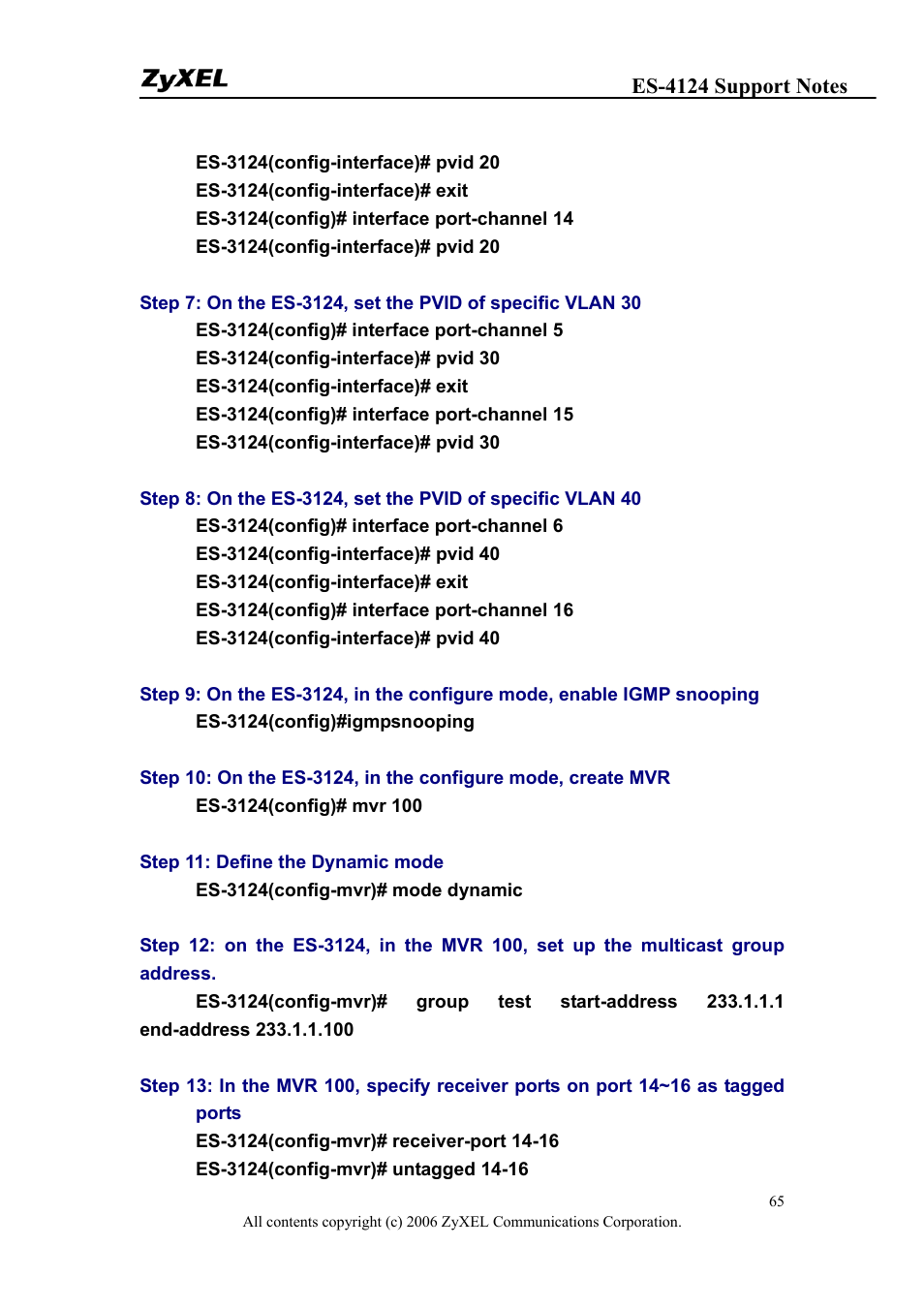 ZyXEL Communications ZyXEL Dimension ES-4124 User Manual | Page 65 / 135