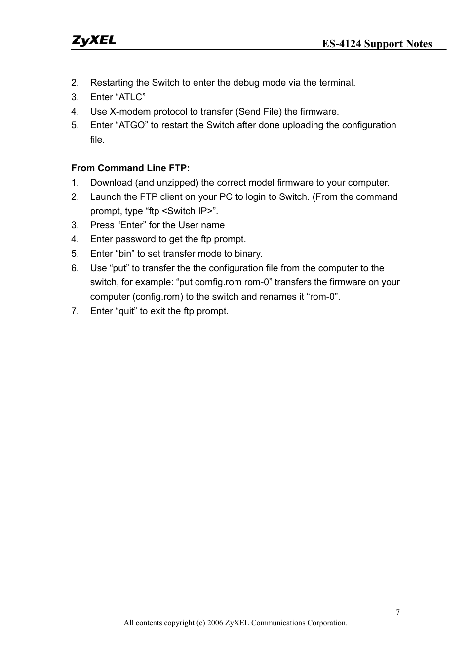 ZyXEL Communications ZyXEL Dimension ES-4124 User Manual | Page 7 / 135