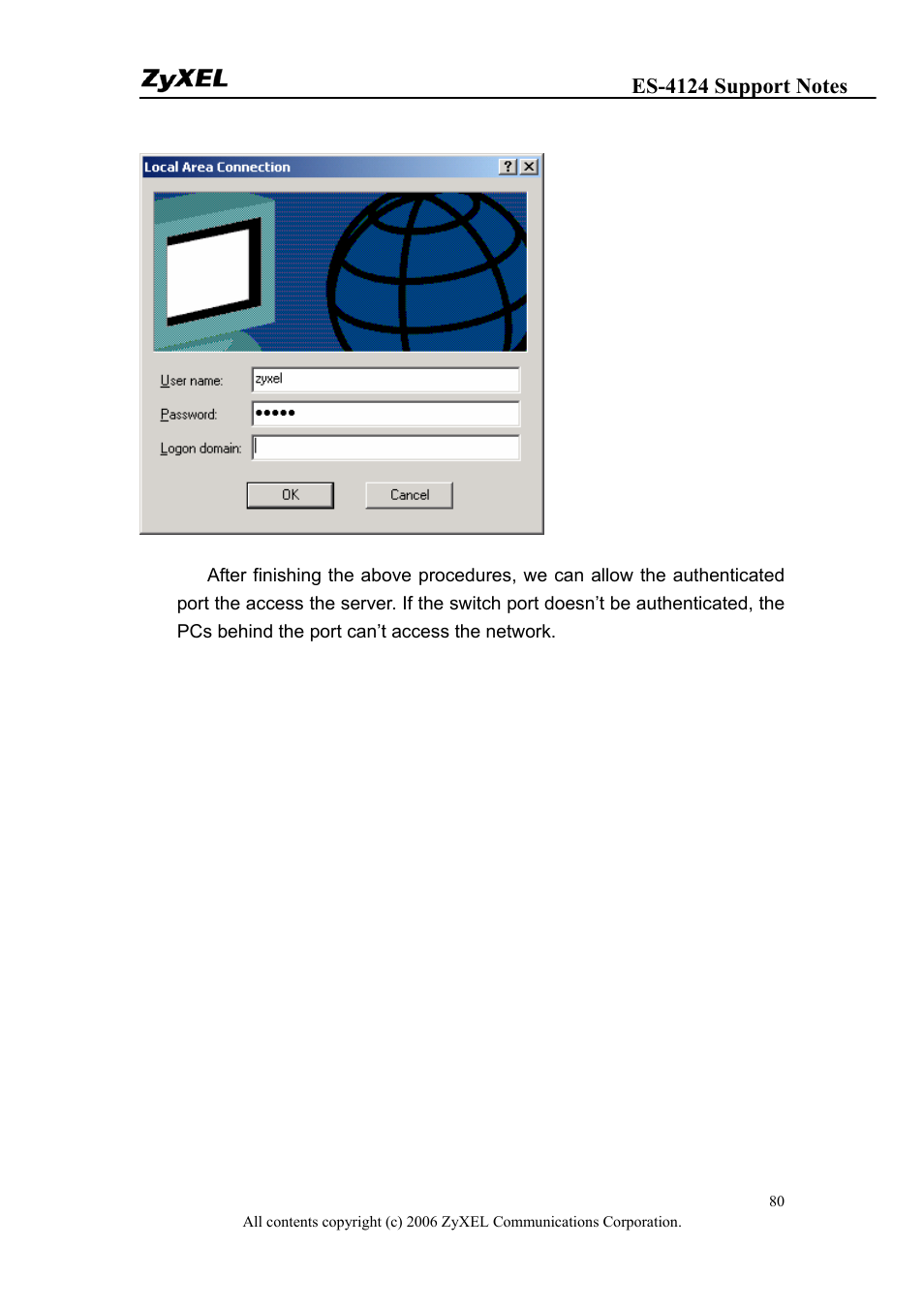ZyXEL Communications ZyXEL Dimension ES-4124 User Manual | Page 80 / 135
