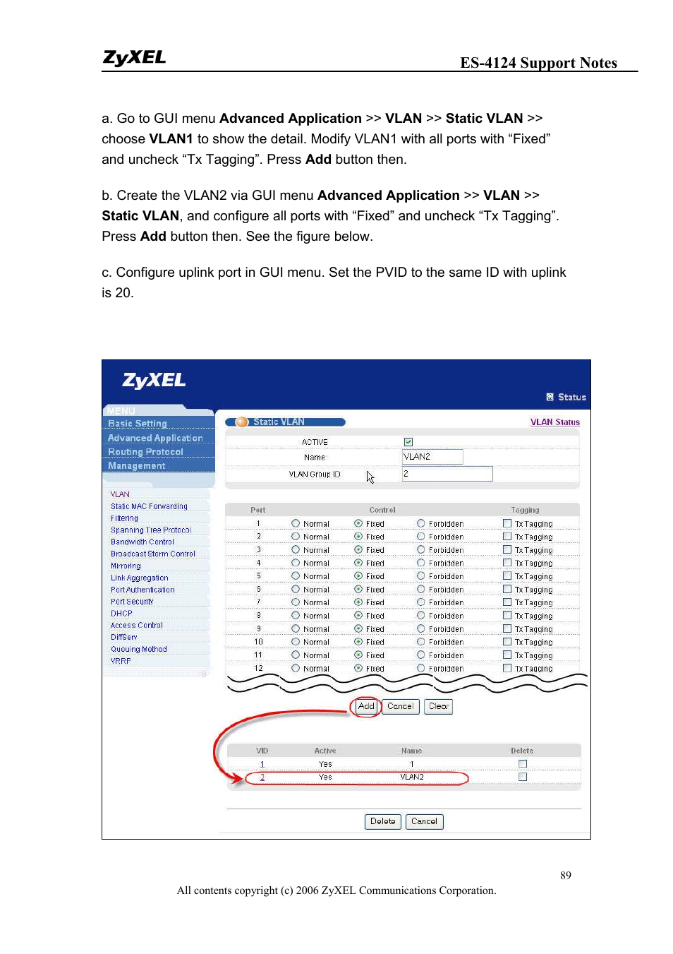 ZyXEL Communications ZyXEL Dimension ES-4124 User Manual | Page 89 / 135