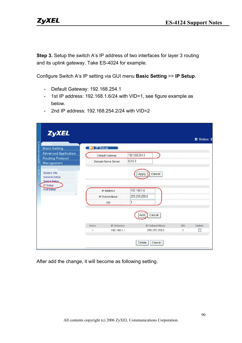 ZyXEL Communications ZyXEL Dimension ES-4124 User Manual | Page 90 / 135