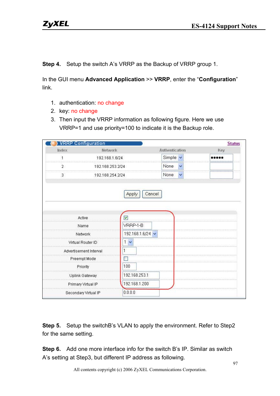 ZyXEL Communications ZyXEL Dimension ES-4124 User Manual | Page 97 / 135