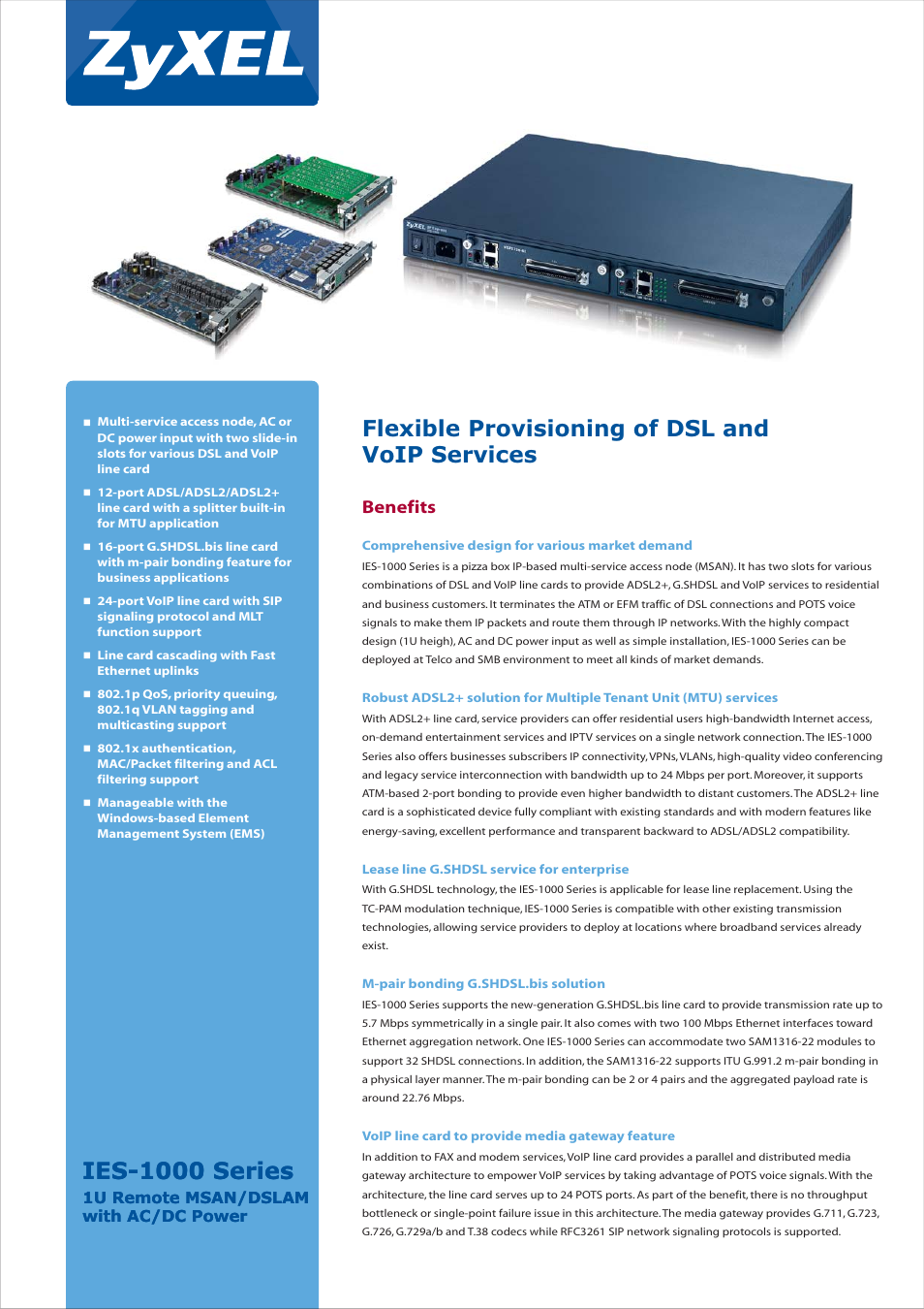 ZyXEL Communications IES-1248-53 User Manual | 4 pages