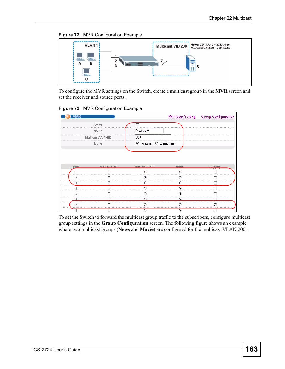 ZyXEL Communications GS-2724 User Manual | Page 163 / 348