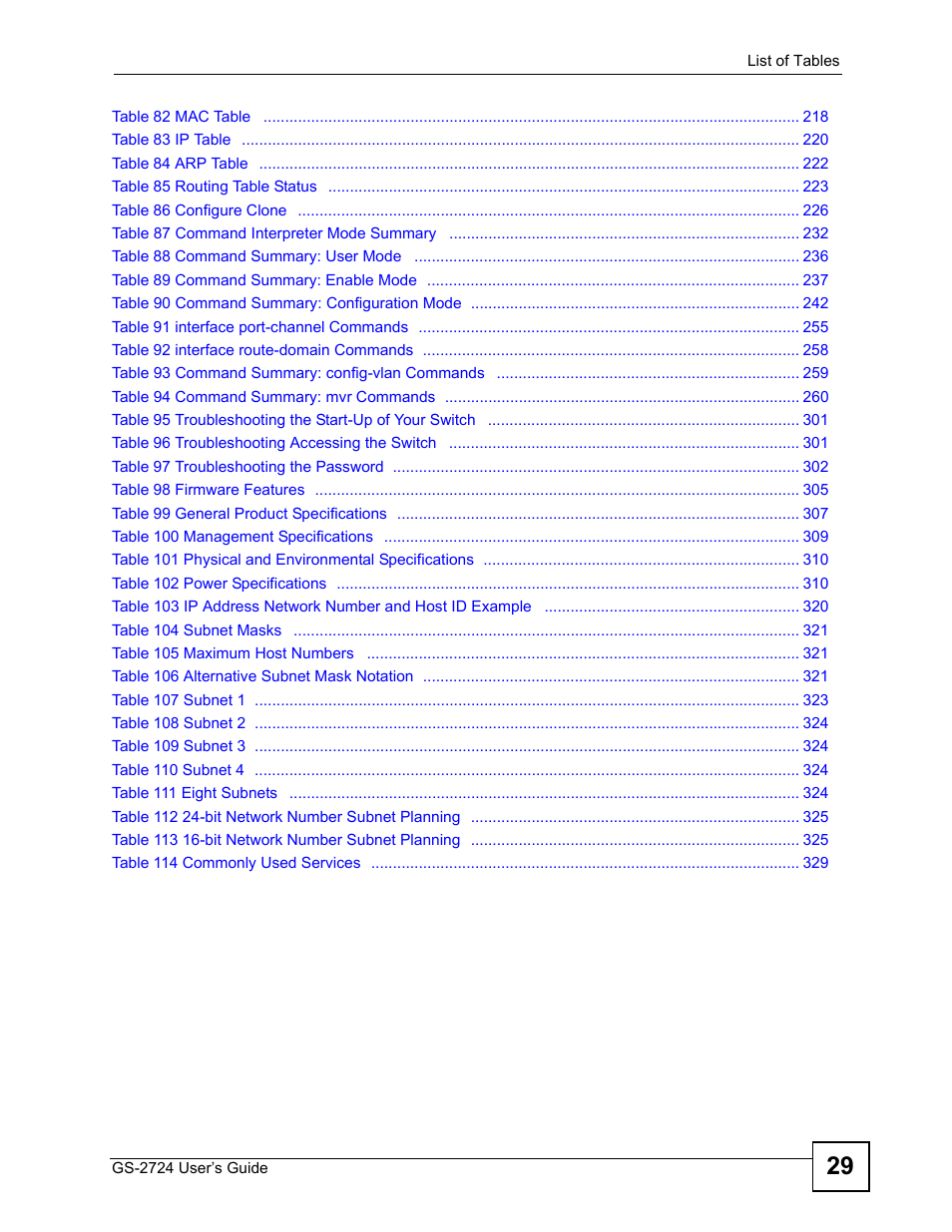 ZyXEL Communications GS-2724 User Manual | Page 29 / 348