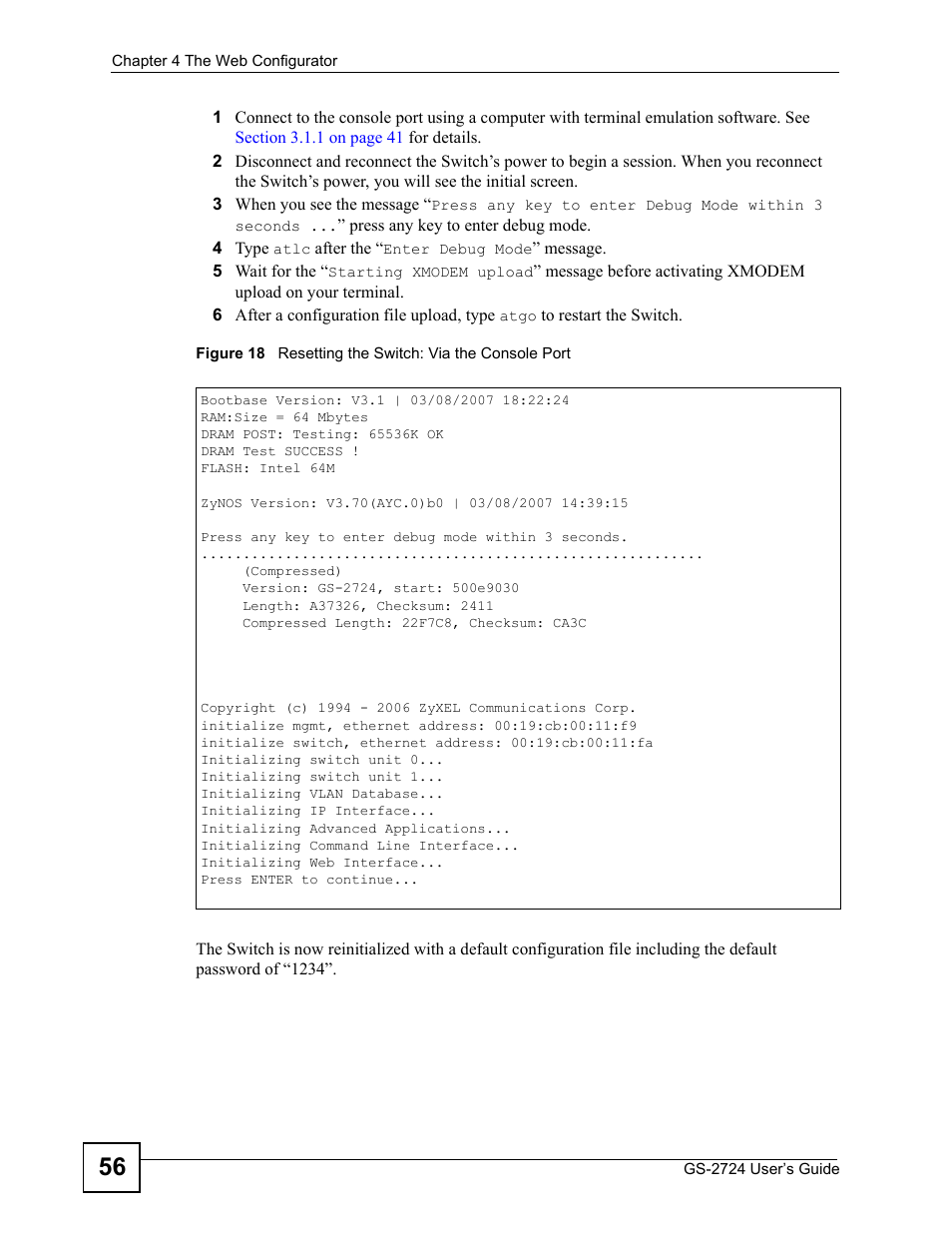 ZyXEL Communications GS-2724 User Manual | Page 56 / 348