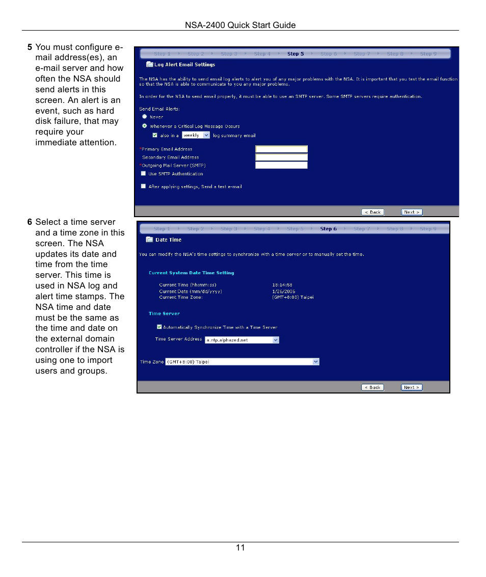 ZyXEL Communications NSA-2400 User Manual | Page 11 / 16